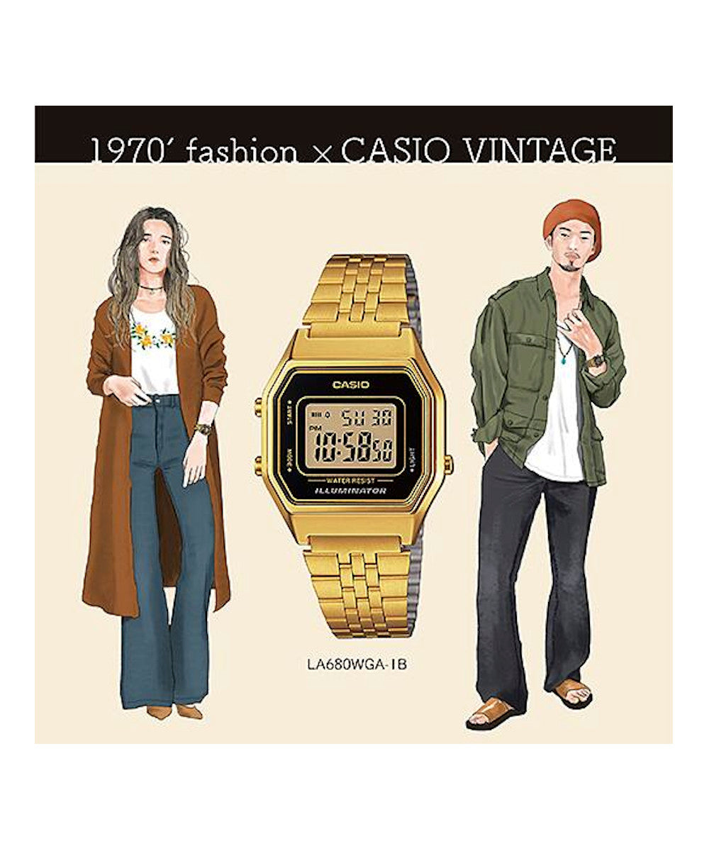 RELOJ CASIO VINTAGE LA680WGA-9BDF -DORADO - Tiendas Casio TITEC