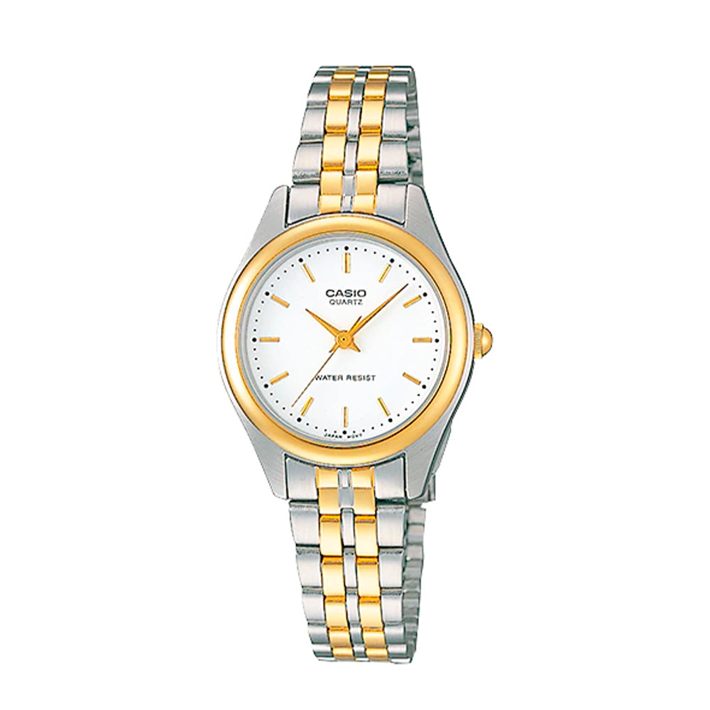 RELOJ PARA MUJER CASIO LTP-1129G-7ARDF -BLANCO - Tiendas Casio TITEC