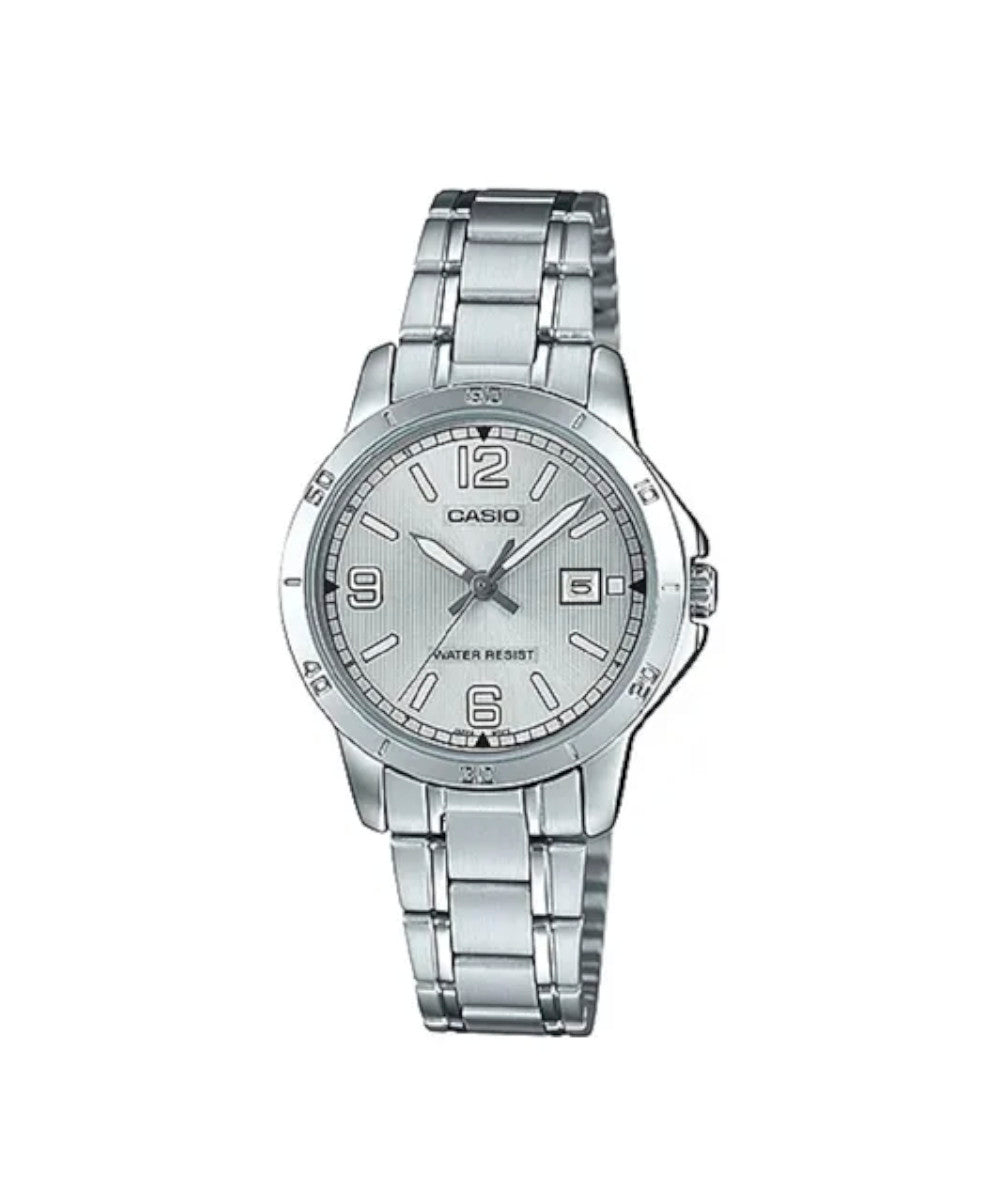 RELOJ PARA MUJER CASIO LTP-V004D-7B2UDF -PLATEADO - Tiendas Casio TITEC