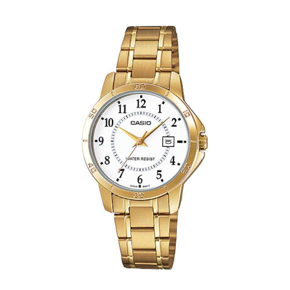 RELOJ PARA MUJER CASIO LTP-V004G-7BUDF -BLANCO - Tiendas Casio TITEC