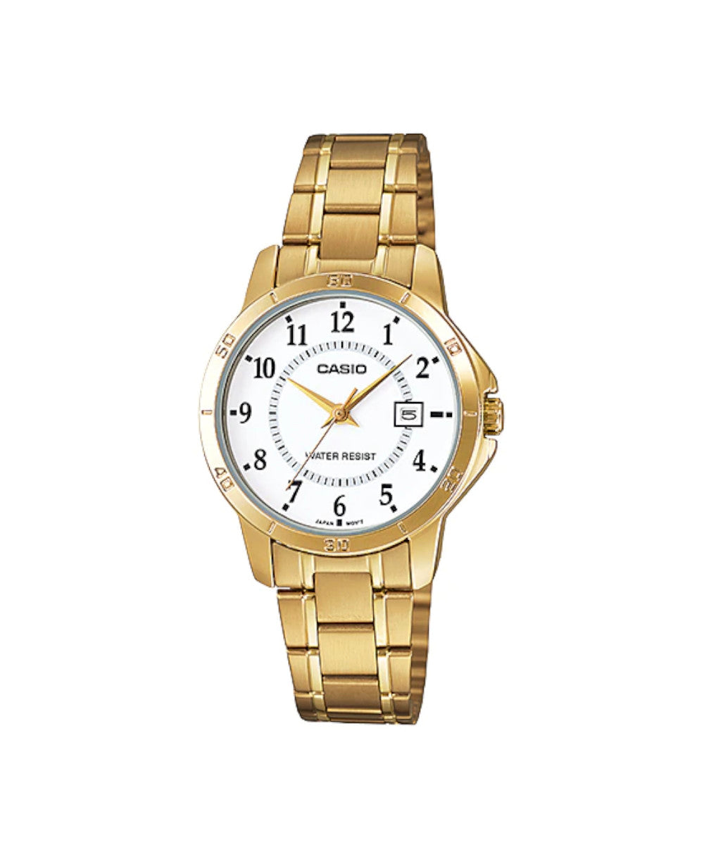 RELOJ PARA MUJER CASIO LTP-V004G-7BUDF -BLANCO - Tiendas Casio TITEC
