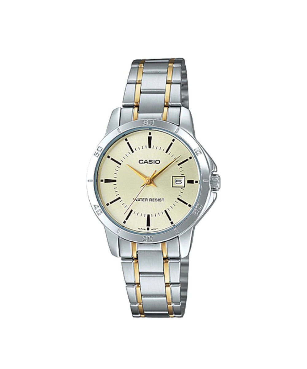 RELOJ PARA MUJER CASIO LTP-V004SG-9AUDF -AMARILLO - Tiendas Casio TITEC