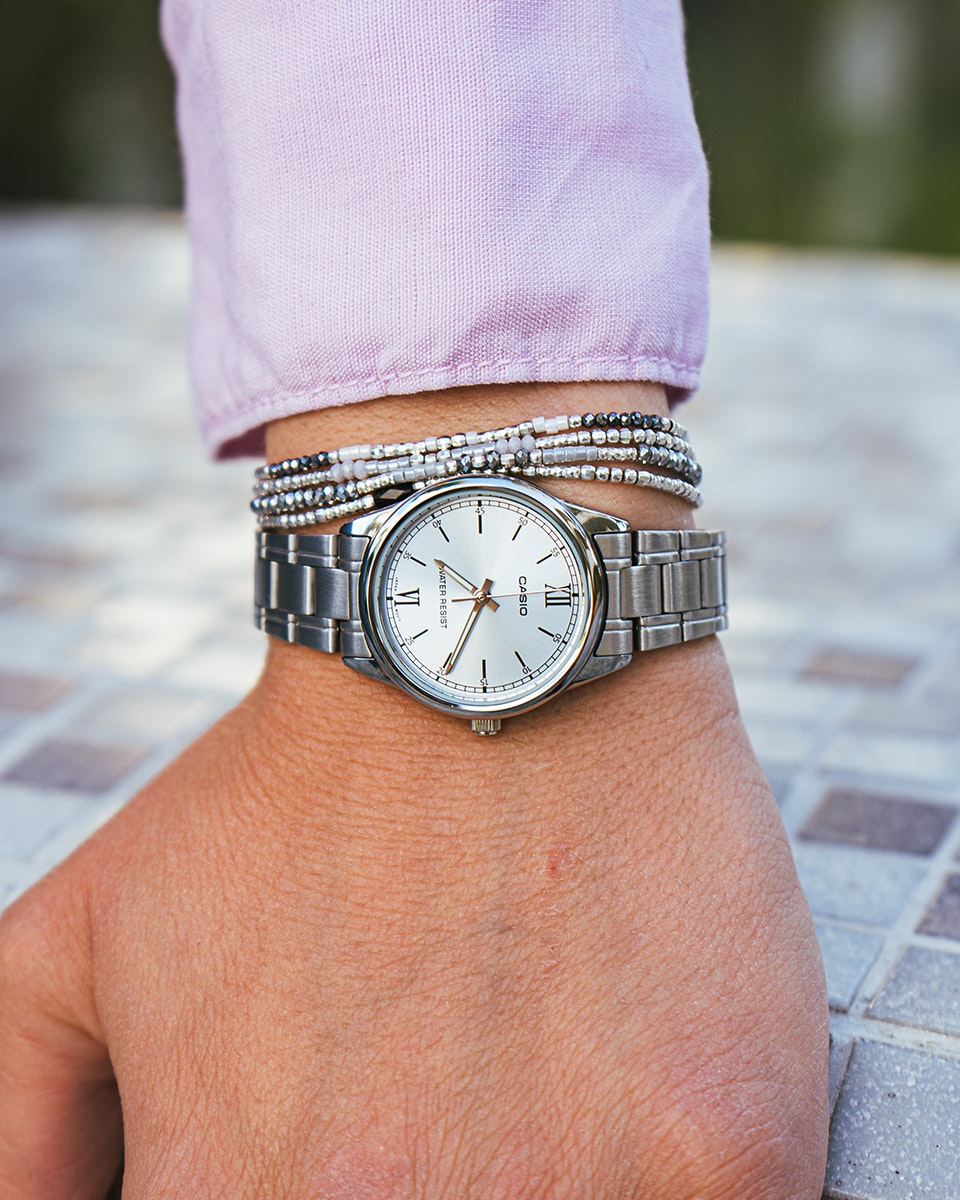 RELOJ PARA MUJER CASIO LTP-V005D-7B2UDF -BLANCO - Tiendas Casio TITEC