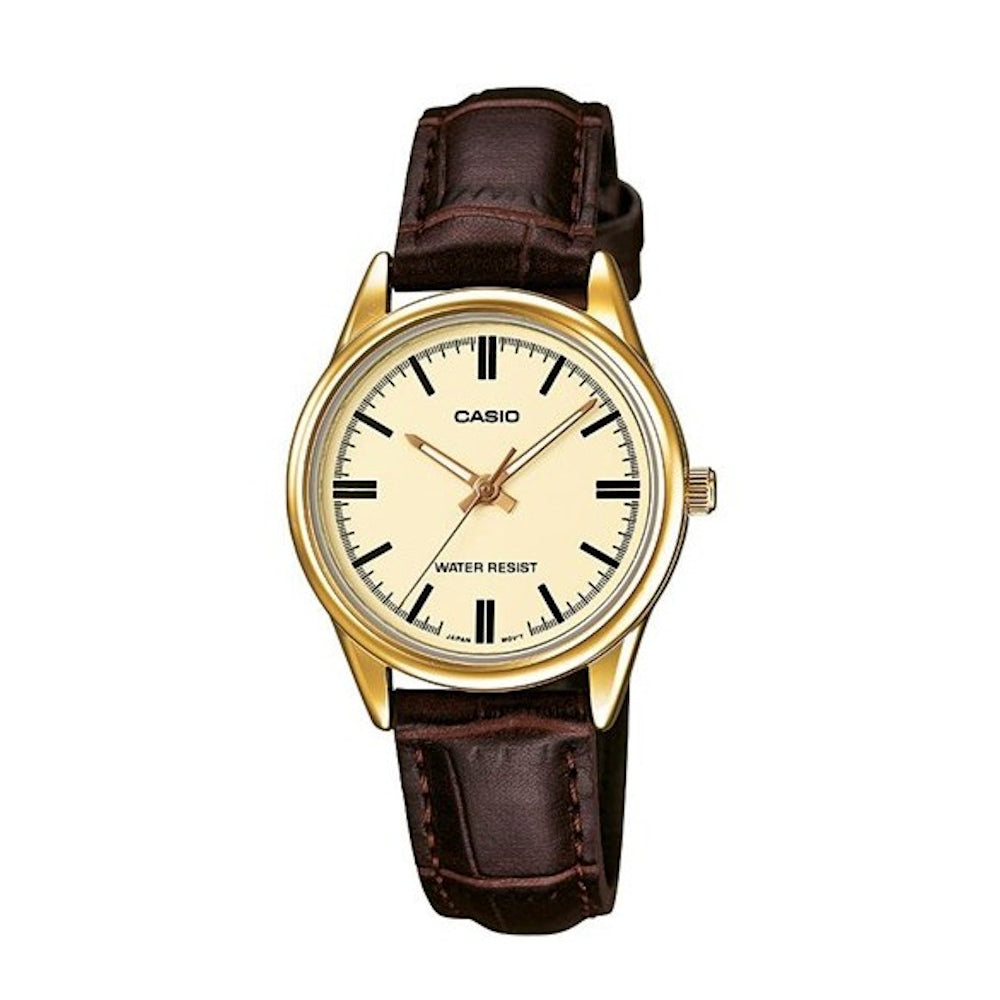 RELOJ PARA MUJER CASIO LTP-V005GL-9AUDF -AMARILLO - Tiendas Casio TITEC