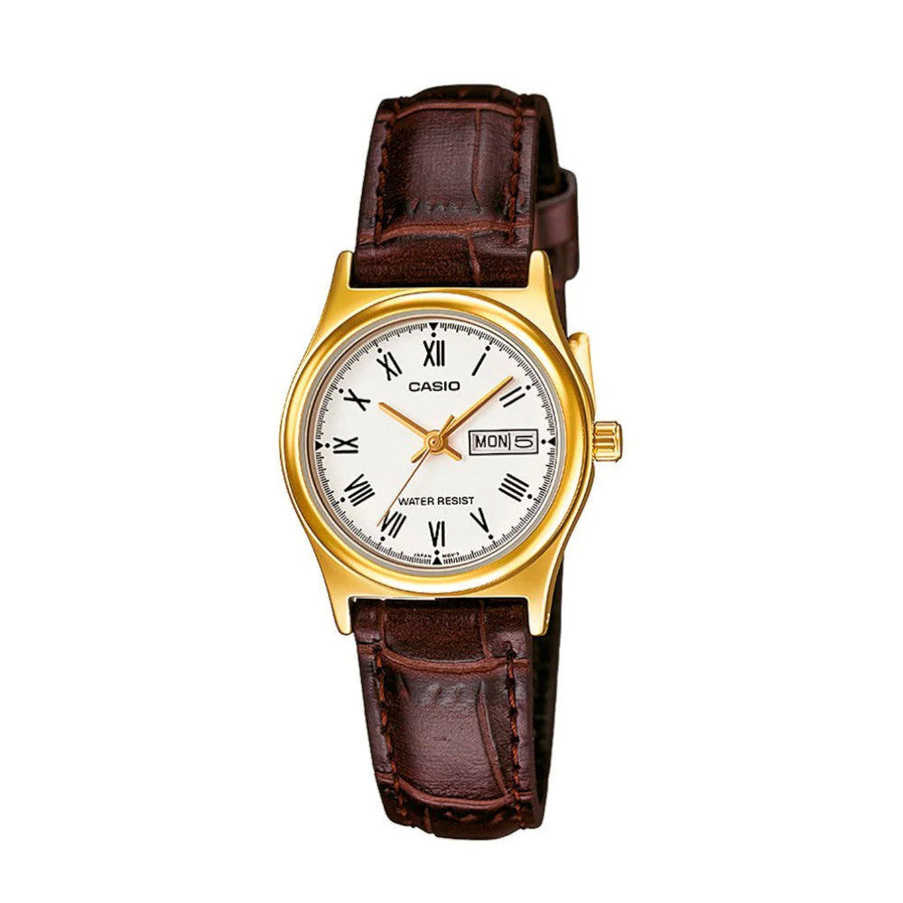 RELOJ PARA MUJER CASIO LTP-V006GL-7BUDF -BLANCO - Tiendas Casio TITEC