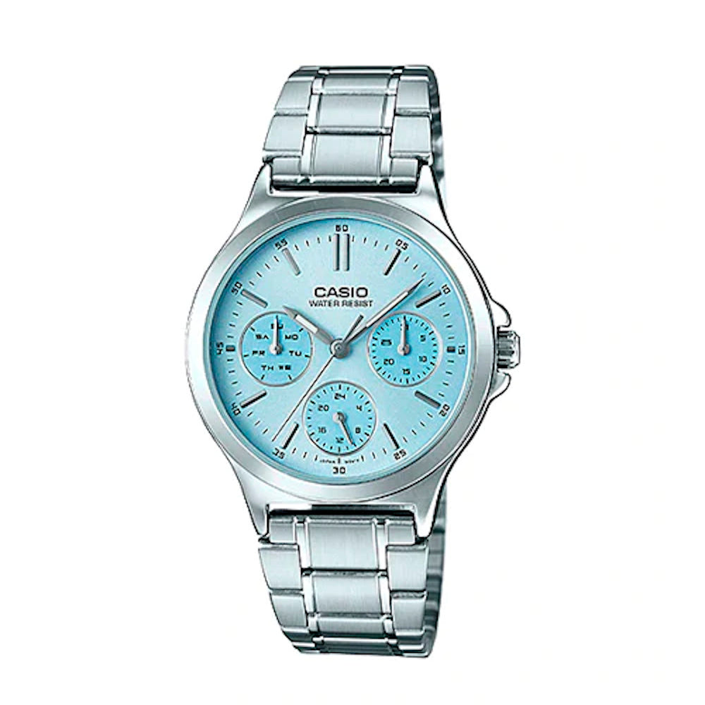 RELOJ PARA MUJER CASIO LTP-V300D-2AUDF -AZUL - Tiendas Casio TITEC