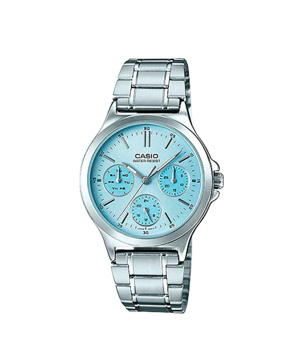 RELOJ PARA MUJER CASIO LTP-V300D-2AUDF -AZUL - Tiendas Casio TITEC