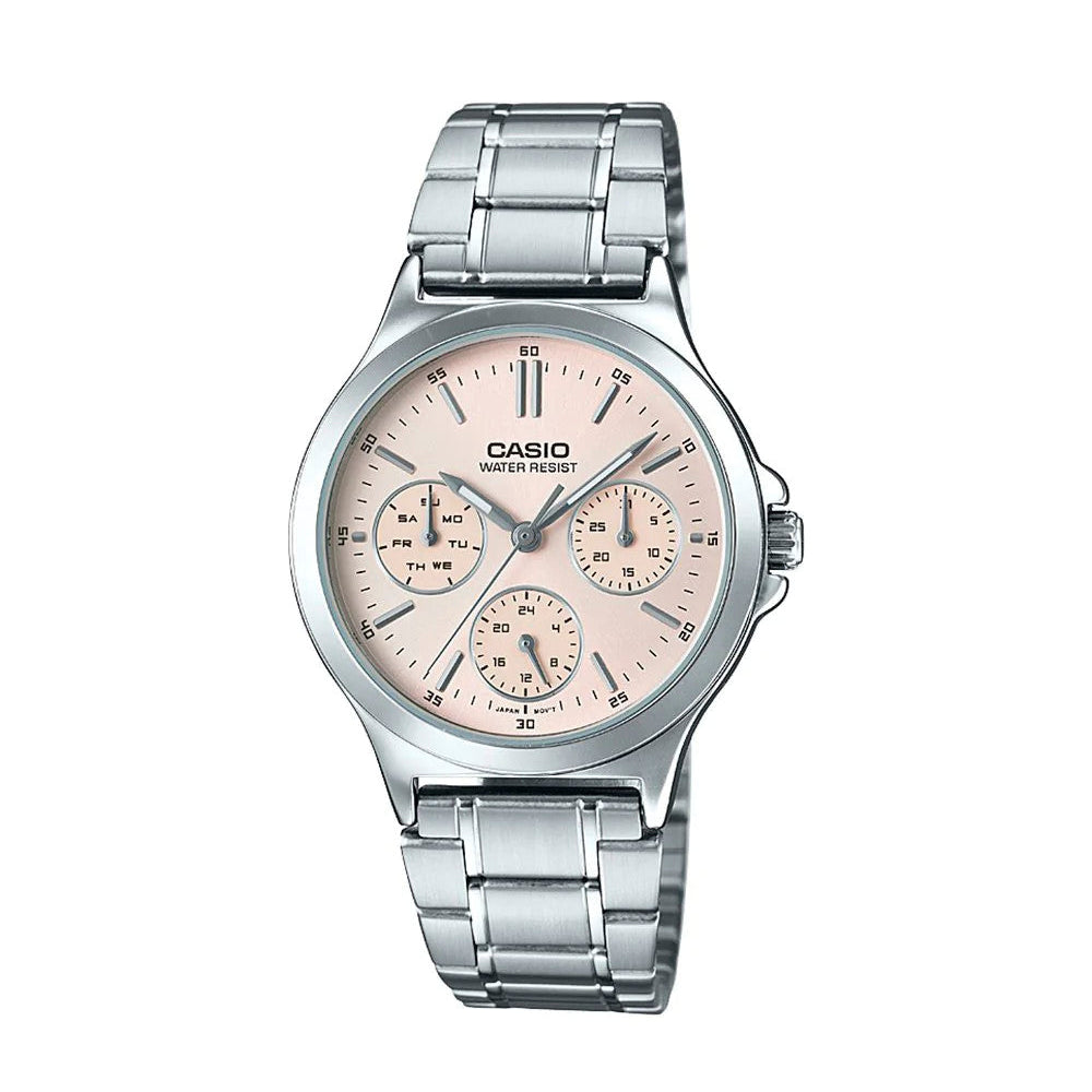 RELOJ PARA MUJER CASIO LTP-V300D-4AUDF -ROSADO - Tiendas Casio TITEC