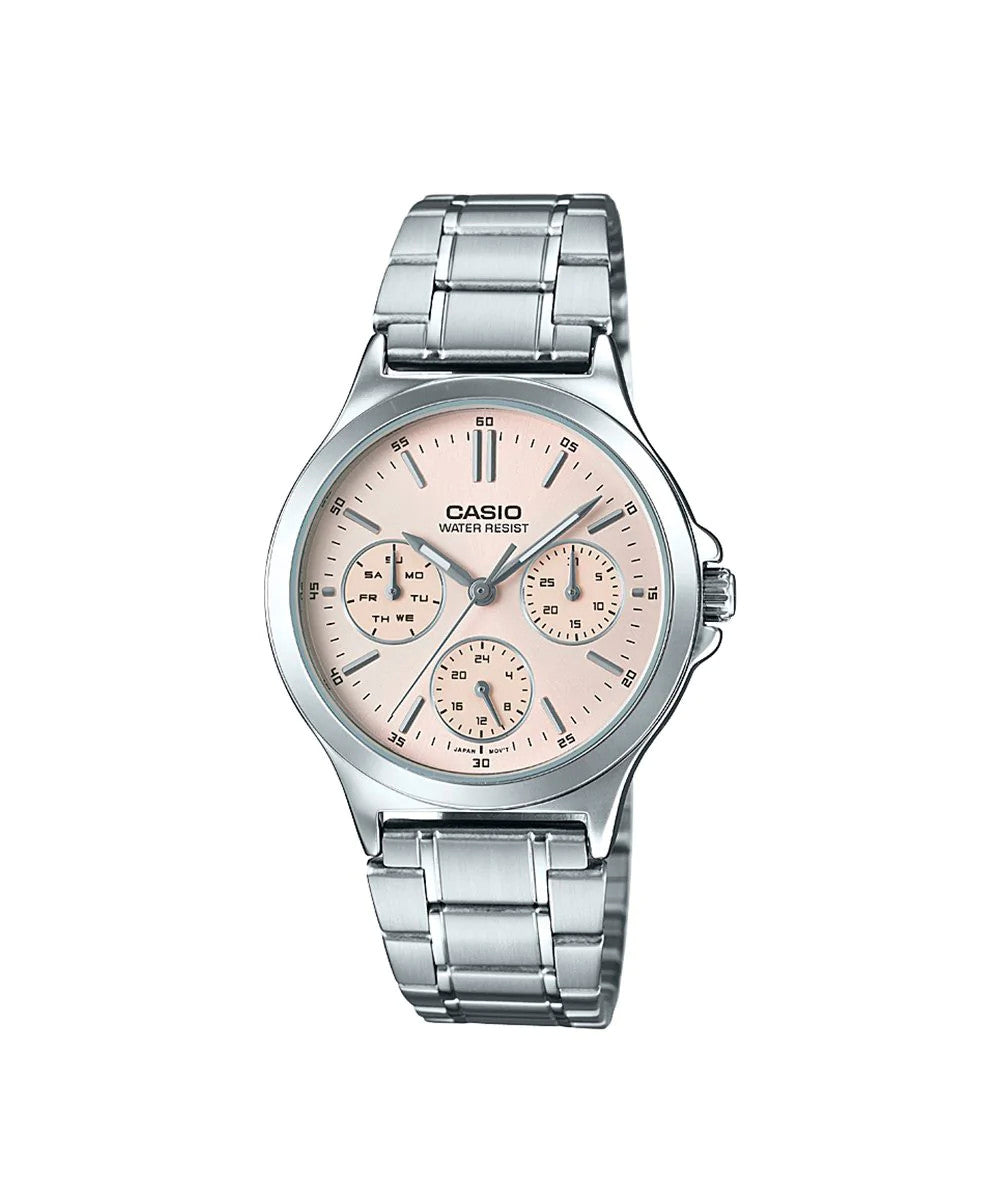 RELOJ PARA MUJER CASIO LTP-V300D-4AUDF -ROSADO - Tiendas Casio TITEC
