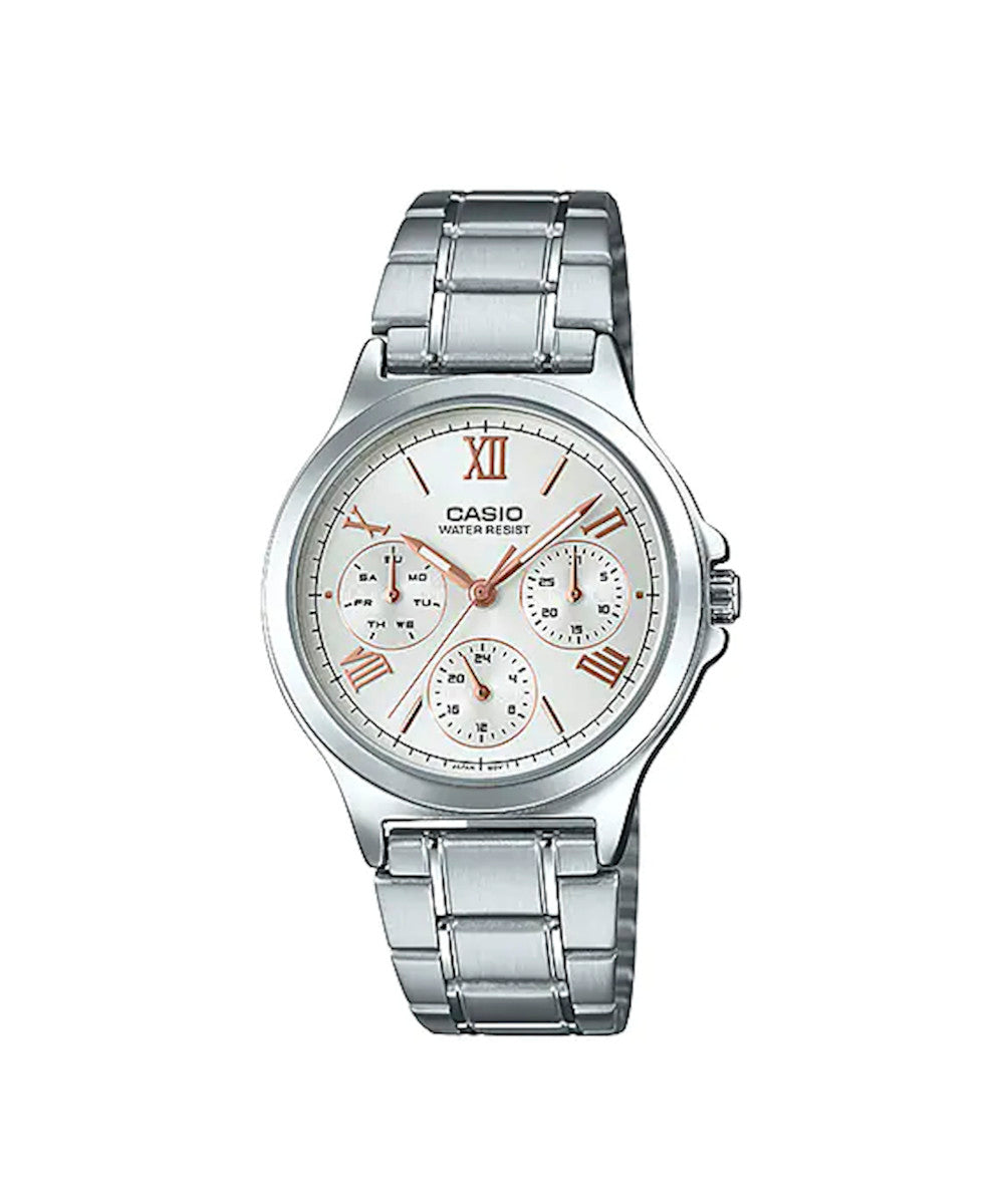 RELOJ PARA MUJER CASIO LTP-V300D-7A2UDF -BLANCO - Tiendas Casio TITEC