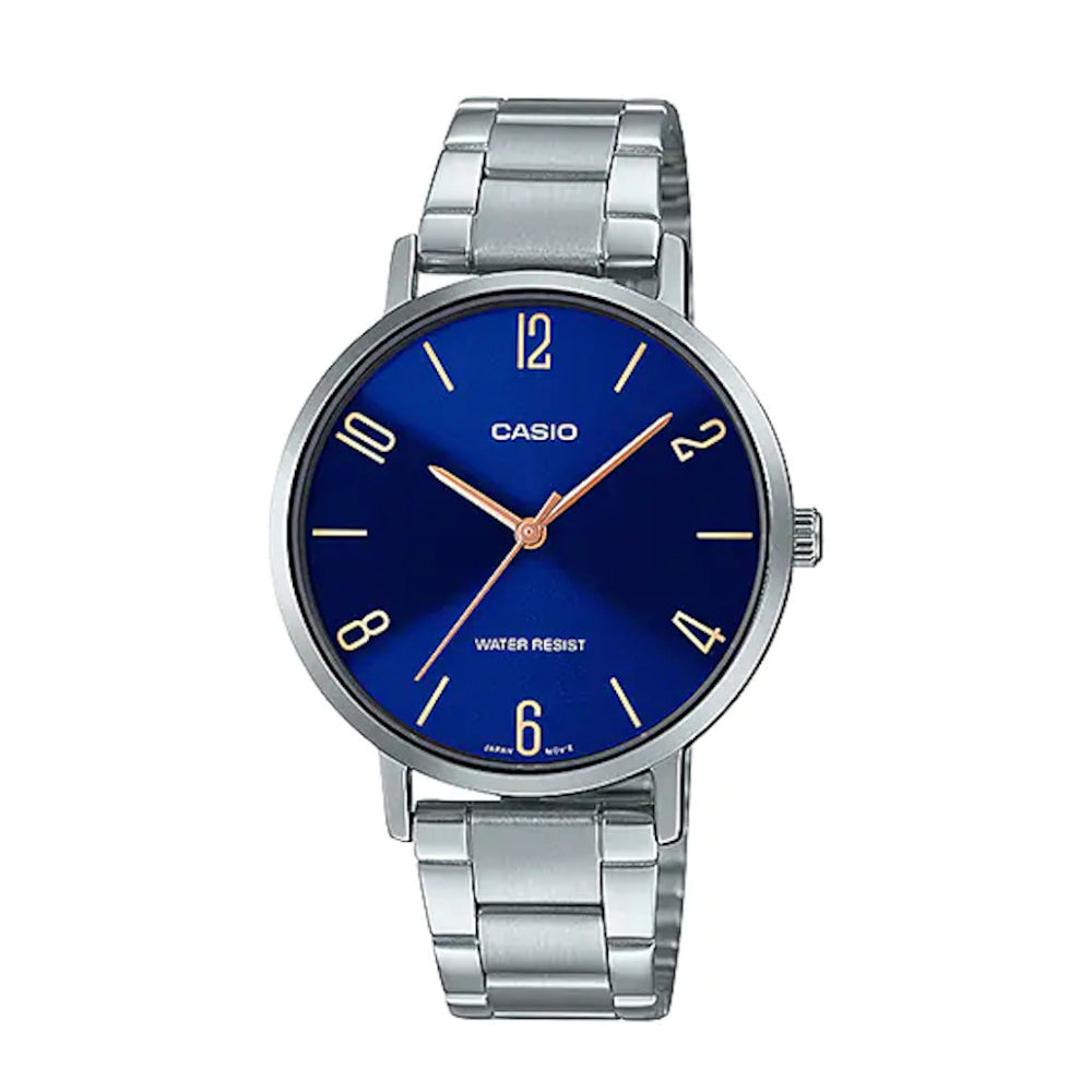 RELOJ PARA MUJER CASIO LTP-VT01D-2B2UDF -AZUL - Tiendas Casio TITEC
