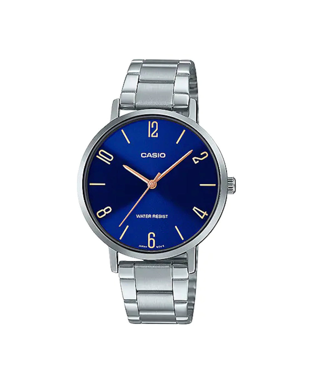 RELOJ PARA MUJER CASIO LTP-VT01D-2B2UDF -AZUL - Tiendas Casio TITEC