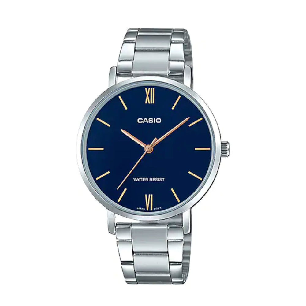RELOJ PARA MUJER CASIO LTP-VT01D-2BUDF -PLATEADO - Tiendas Casio TITEC