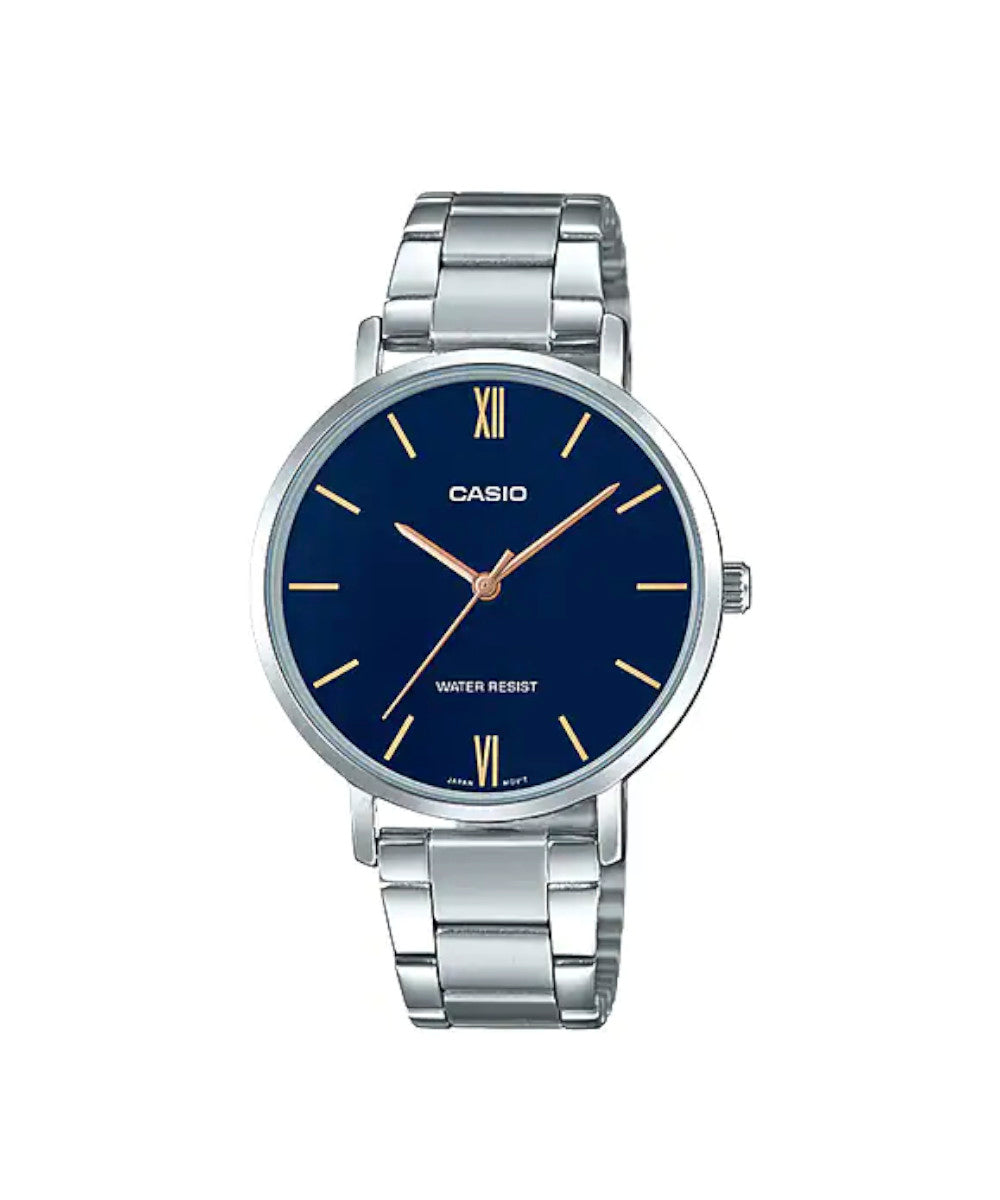 RELOJ PARA MUJER CASIO LTP-VT01D-2BUDF -PLATEADO - Tiendas Casio TITEC