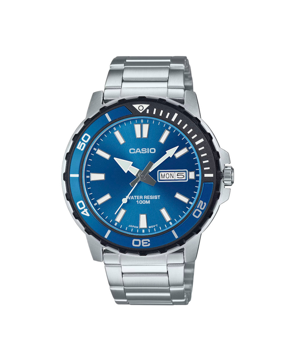 RELOJ PARA HOMBRE CASIO MTD-125D-2A1VDF -AZUL - Tiendas Casio TITEC