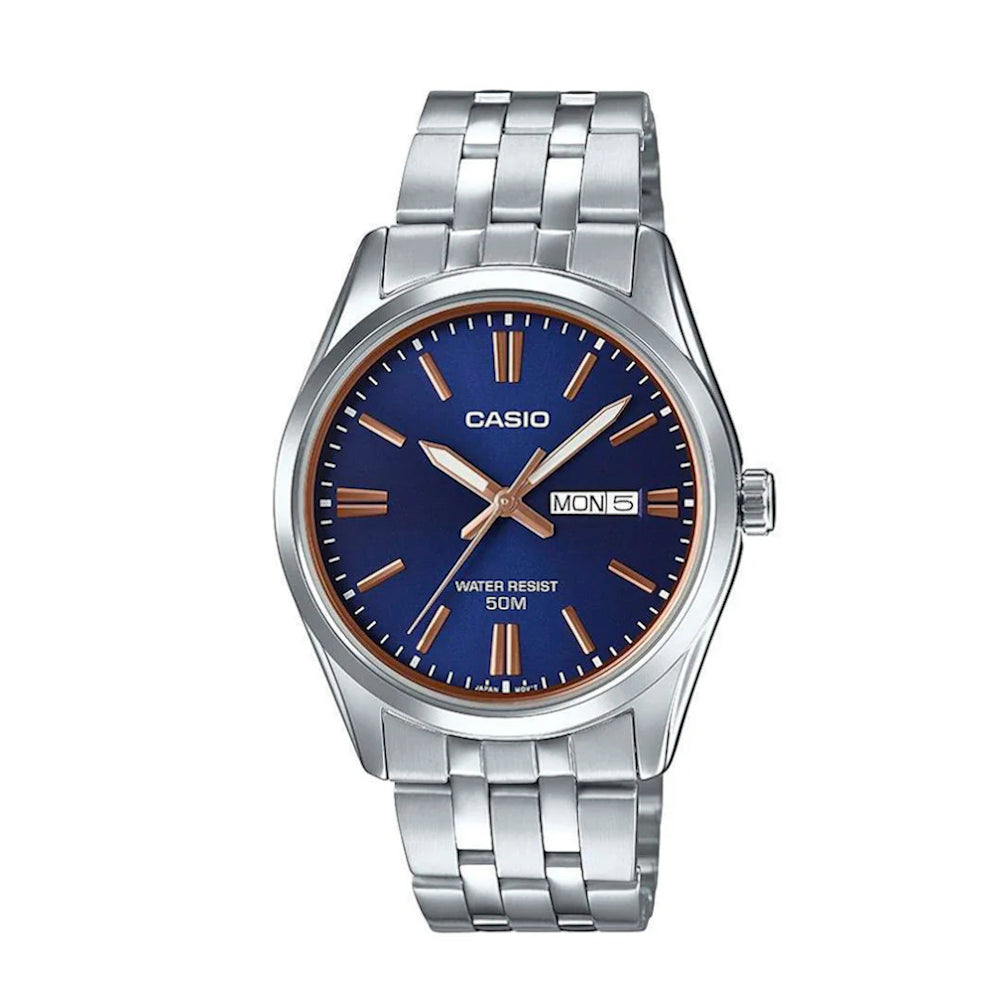 RELOJ PARA HOMBRE CASIO MTP-1335D-2A2VDF -AZUL - Tiendas Casio TITEC