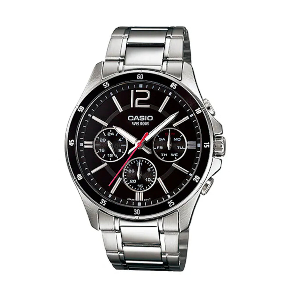 RELOJ PARA HOMBRE CASIO MTP-1374D-1AVDF -NEGRO - Tiendas Casio TITEC