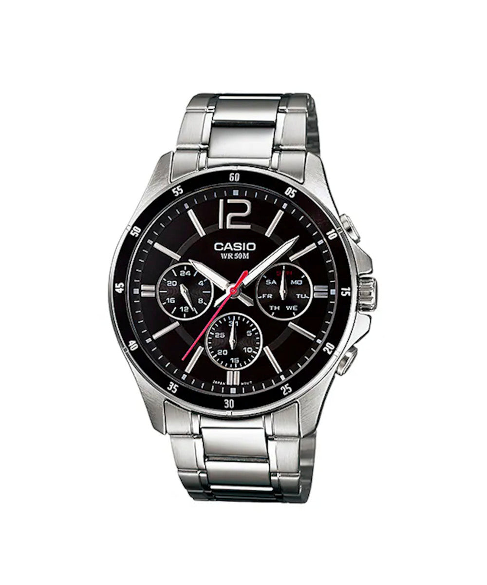 RELOJ PARA HOMBRE CASIO MTP-1374D-1AVDF -NEGRO - Tiendas Casio TITEC