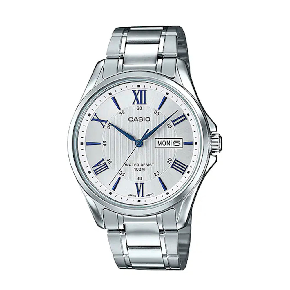 RELOJ PARA HOMBRE CASIO MTP-1384D-7A2VDF -BLANCO - Tiendas Casio TITEC