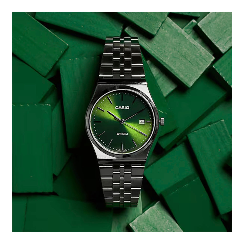 RELOJ PARA HOMBRE CASIO MTP-B145D-3AVDF -VERDE - Tiendas Casio TITEC