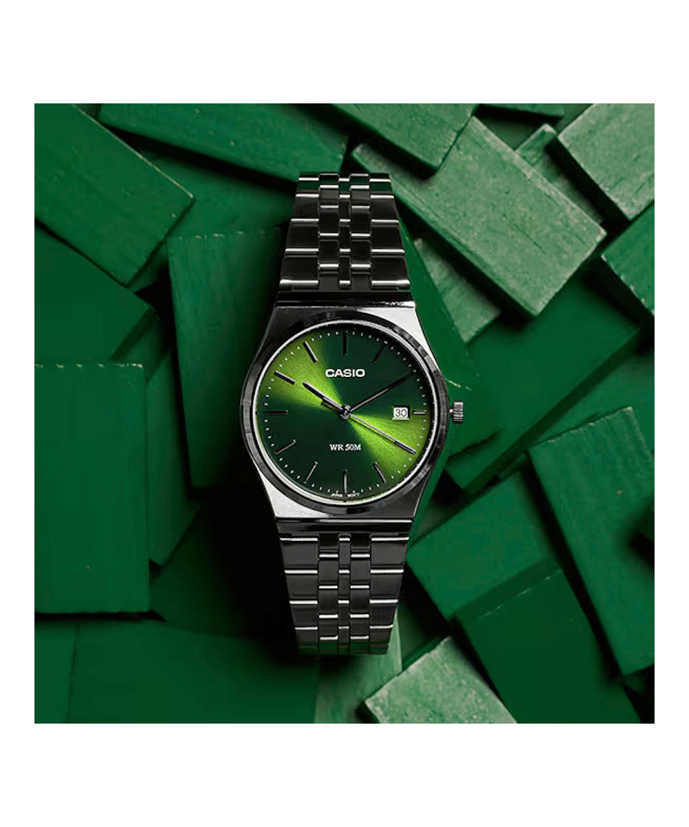 RELOJ PARA HOMBRE CASIO MTP-B145D-3AVDF -VERDE - Tiendas Casio TITEC