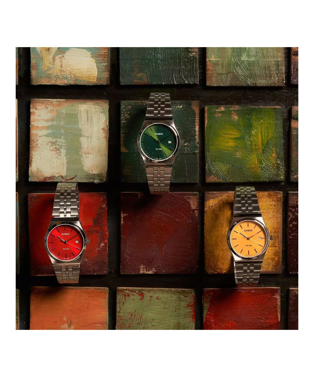 RELOJ PARA HOMBRE CASIO MTP-B145D-3AVDF -VERDE - Tiendas Casio TITEC