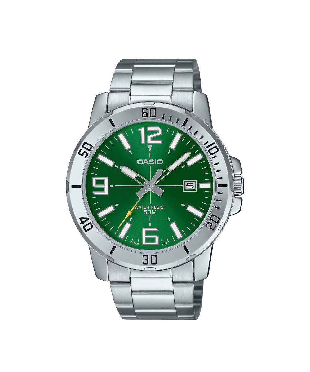 RELOJ PARA HOMBRE CASIO MTP-VD01D-3BVUDF -VERDE - Tiendas Casio TITEC
