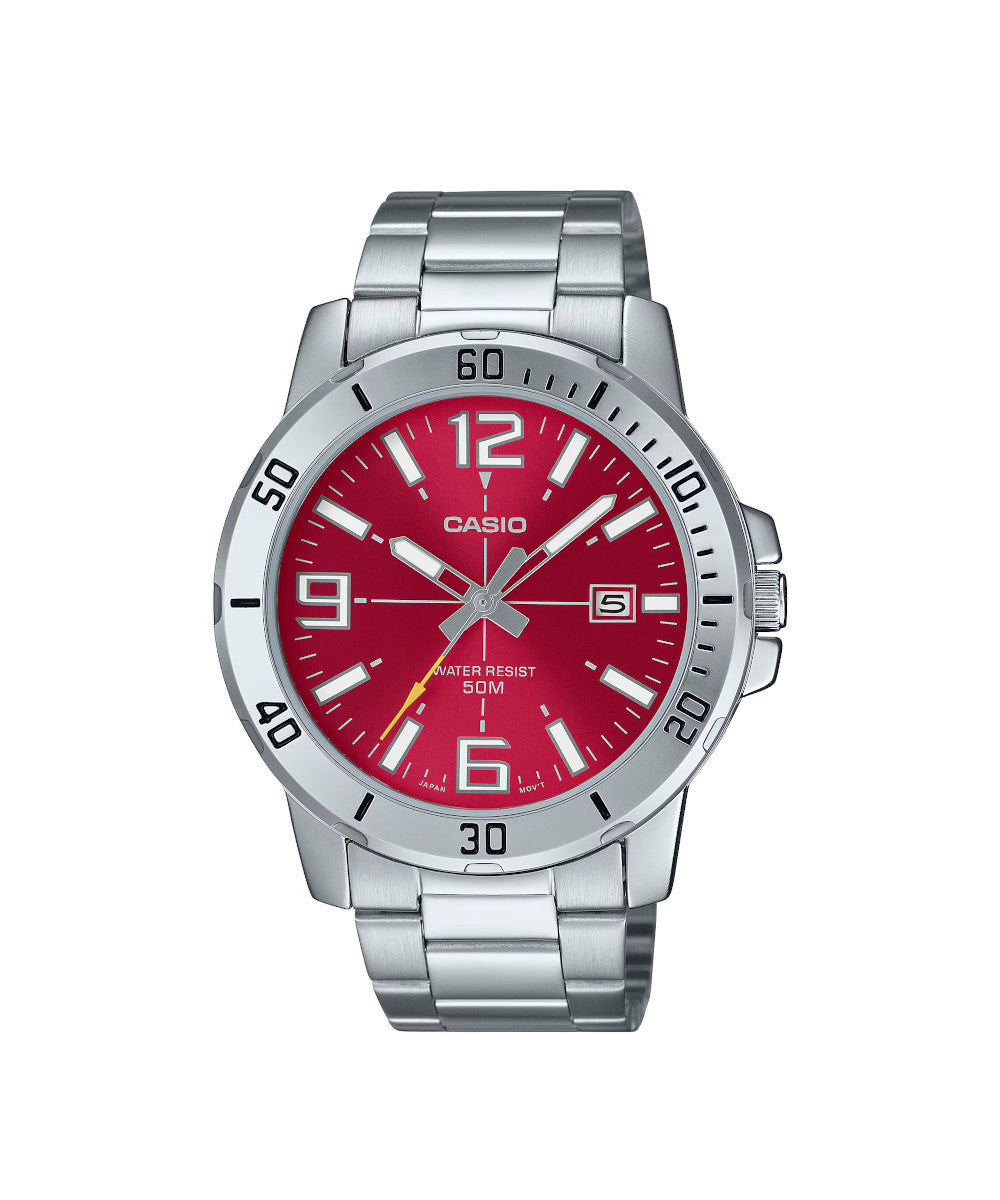RELOJ PARA HOMBRE CASIO MTP-VD01D-4BVUDF -ROJO - Tiendas Casio TITEC