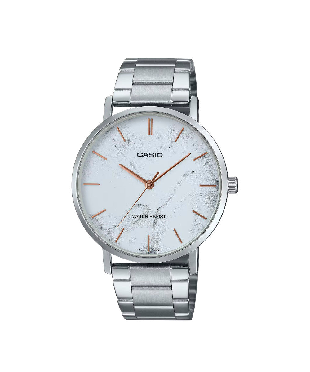 RELOJ PARA HOMBRE CASIO MTP-VT01DM-7AUDF -BLANCO - Tiendas Casio TITEC