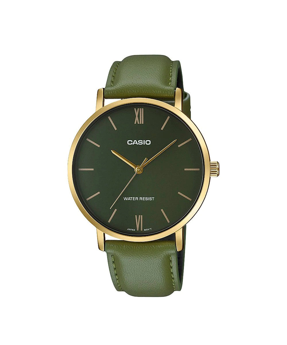 RELOJ PARA HOMBRE CASIO MTP-VT01GL-3BUDF -VERDE - Tiendas Casio TITEC