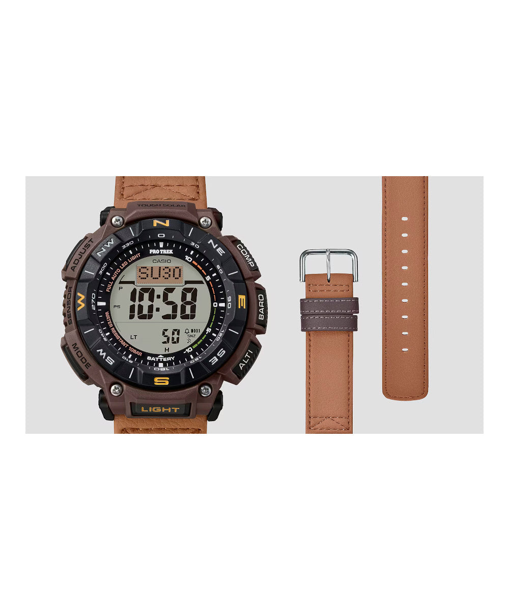 RELOJ PARA HOMBRE CASIO PROTREK  PRG-340L-5DR -CAFÉ - Tiendas Casio TITEC