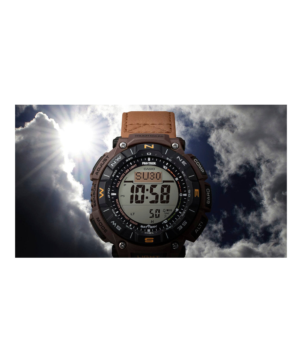 RELOJ PARA HOMBRE CASIO PROTREK  PRG-340L-5DR -CAFÉ - Tiendas Casio TITEC