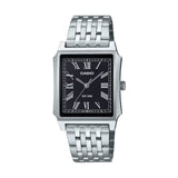 Reloj Casio MTP-B190D-1BVDF para hombre rectangular con números romanos negro