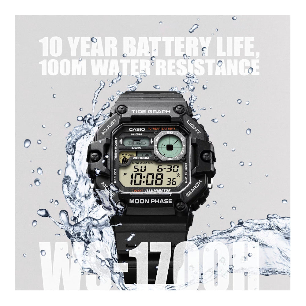 RELOJ PARA HOMBRE CASIO WS-1700H-1AVDF -NEGRO - Tiendas Casio TITEC