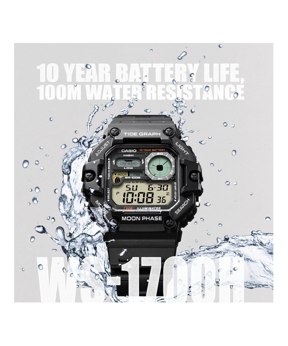 RELOJ PARA HOMBRE CASIO WS-1700H-1AVDF -NEGRO - Tiendas Casio TITEC