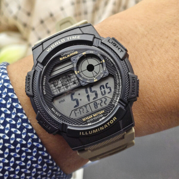RELOJ PARA HOMBRE CASIO AE-1000W-5AVDF - CAFÉ - Tiendas Casio TITEC