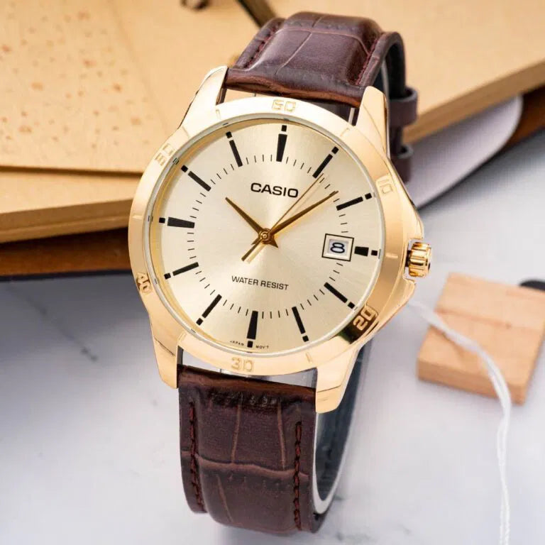 RELOJ PARA HOMBRE CASIO MTP-V004GL-9AUDF -AMARILLO - Tiendas Casio TITEC