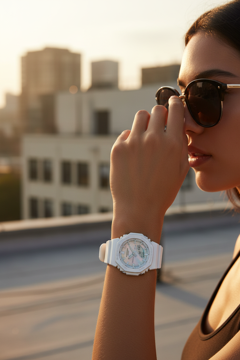 Reloj Casio G-Shock GMA-P2100PC-7ADR lifestyle rooftop