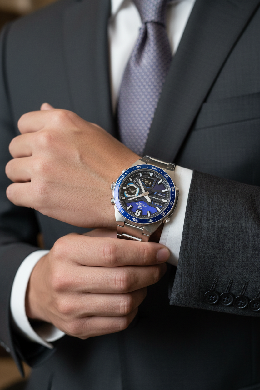 Reloj Casio Edifice EFV-C110D-2AVDF lifestyle traje