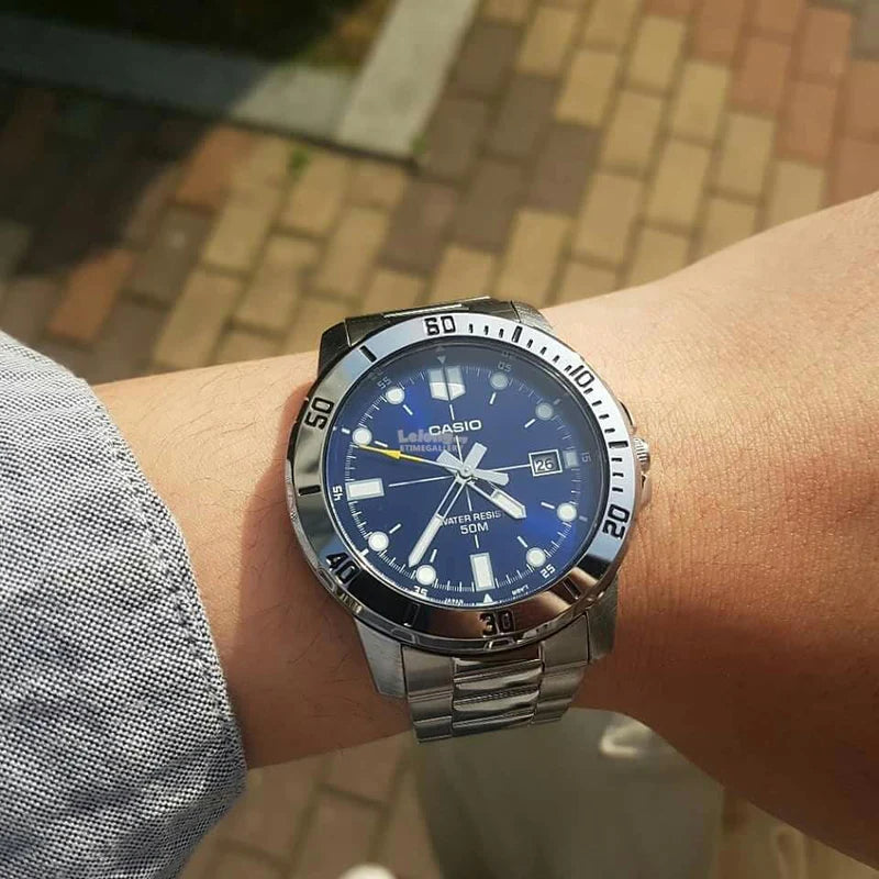 RELOJ PARA HOMBRE CASIO MTP-VD01D-2EVUDF -AZUL - Tiendas Casio TITEC