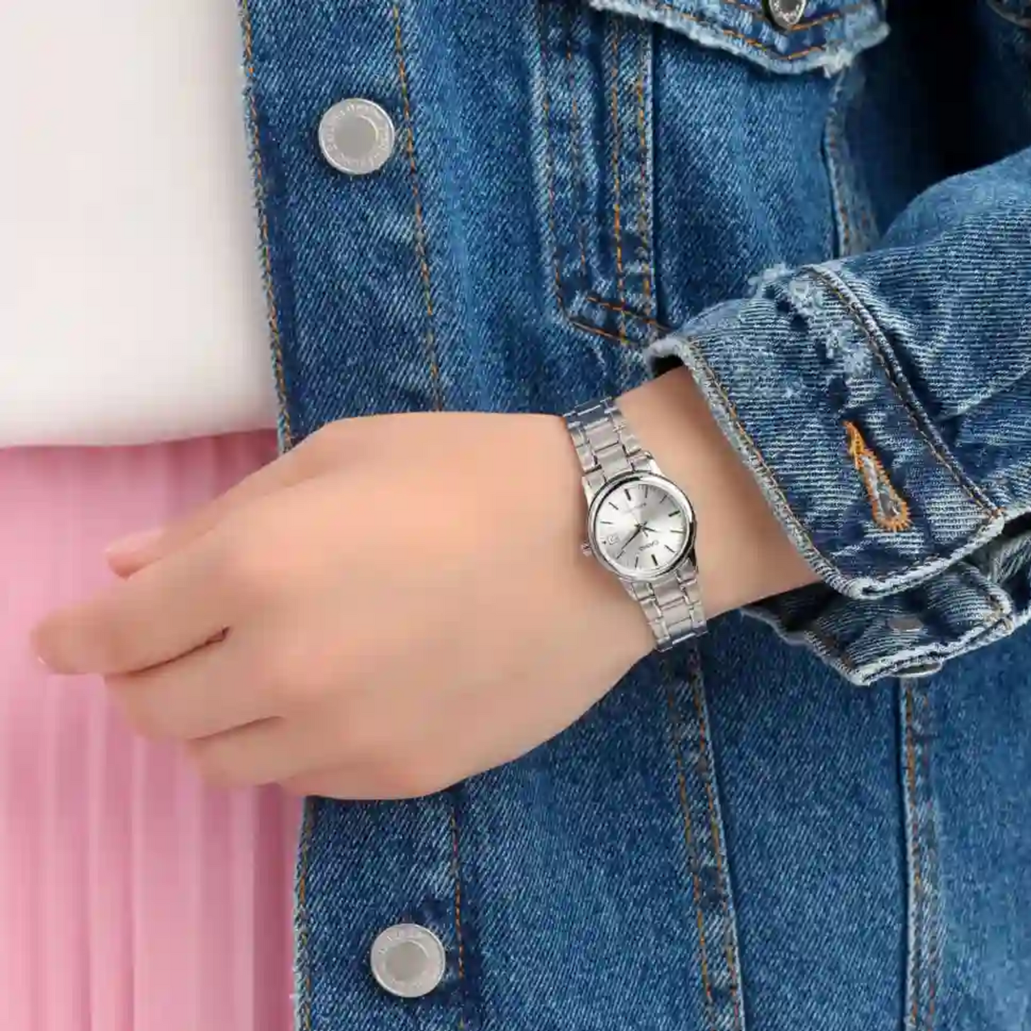 RELOJ PARA MUJER CASIO LTP-V002D-7AUDF -BLANCO - Tiendas Casio TITEC